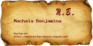 Machala Benjamina névjegykártya